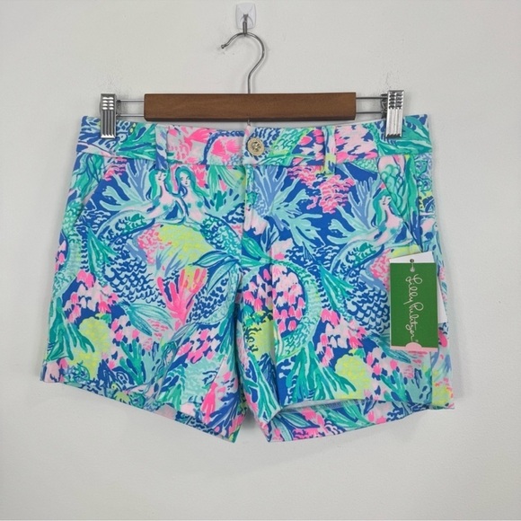 NEW Lilly Pulitzer Callahan Stretch 5” Inseam Short in Mermaids Cove—size 0 - Picture 2 of 13